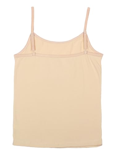 Image of BODYCARE Girl's Super Combed Cotton Spandex Regular Fit Camisole with Slip Soft & Comfortable Skin Friendly Innerwear Vest | Pack of 2