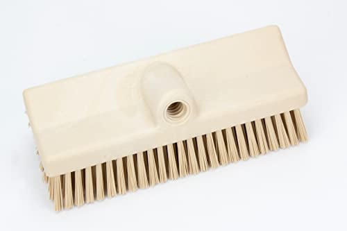 Image of SPARTA 40423EC25 Plastic Floor Scrub Brush, Wall Brush, Equipment Brush With Nonabsorbent Bristles For Industrial Kitchens, Hospitals, Commercial Cleaning, 4 Inches, Tan