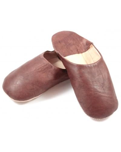 Babouche en cuir bout rond pour femme: confort, élégance durable , aritsanal couleurs Noir bleu marron camel rouge (marron camel, Système Taille Chaussures...