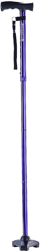 HurryCane Freedom Edition Foldable Walking Cane with T Handle
