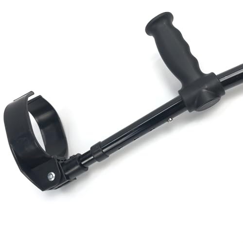 Muletas ajustables para antebrazo para adultos, andador plegable de aleación de aluminio con puño cerrado giratorio y asas ergonómicas para las muñecas, par ligero