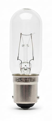 Repuestos para máquinas de coser ¡Todo lo que necesitas! 66 Bombilla para máquina de coser H130.L, 22 x 65 mm, 15 W, 240 V, tipo...
