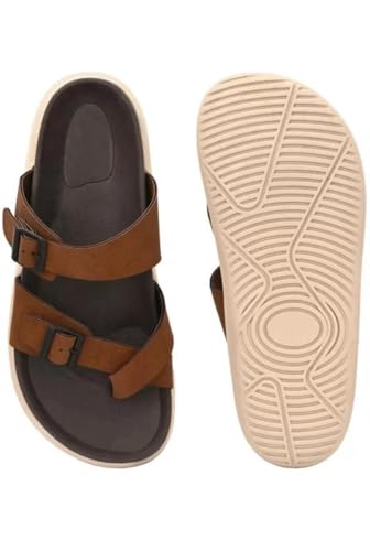 Image of Men Casual Sandals - Comfortable, Lightweight Outdoor & Indoor Footwear - Stylish Summer Sandals for Travel, and Beach