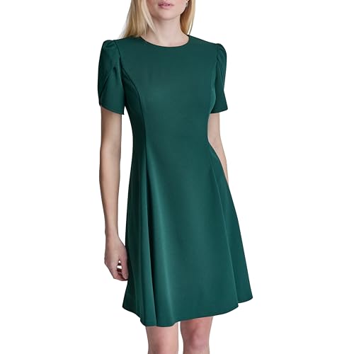 Image of DKNY Women's Tulip Sleeve Fit & Flare Mini Dress