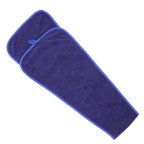 HOMSFOU Babero para Adultos Mayores y Discapacitados de Poliéster Lavable, Protector de Ropa Cálido y Reutilizable Hora de Comer, Babero Unisex Azul Marino para Protección en Comidas