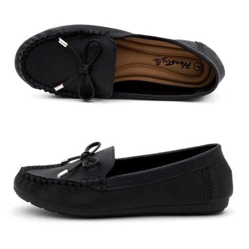 Image of Herstyle Loafers for Women - Slip-On Business Flats Shoes | Dressy Casual Walking Flats with Memory Foam Insole | Lightweight & Comfortable Moccasins for Office & Travel