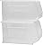 Akro-Mils 30260 AkroBins Plastic Storage Bins, Space-Saving Stackable Bins for Garage, Pantry, Craft Organization, 18" x 11" x 10", Clear, 6-Pack