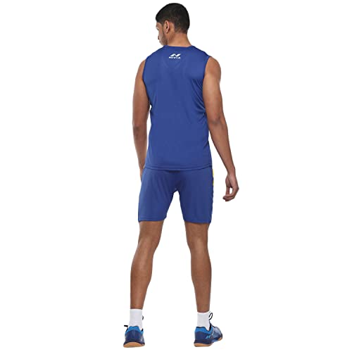 Image of Nivia Flash Volleyball Jersey Set for Men (XS, Royal Blue /Yellow)