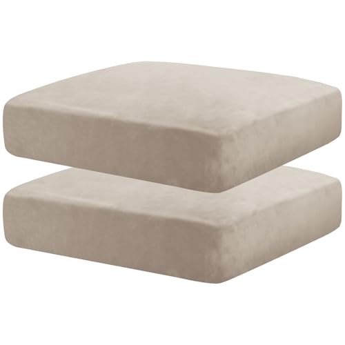 CHELZEN Velvet Sofa Seater Cushion Cover, Super Stretch Sofa Cushion Slipcovers