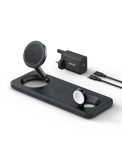 Anker MagGo Foldable 3-in-1 Wireless Charging Station, MagSafe