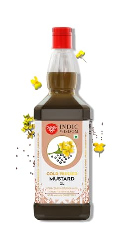 Image of IndicWisdom Cold Pressed Mustard Oil | Pure & Unrefined Sarson Oil (1 Liters)