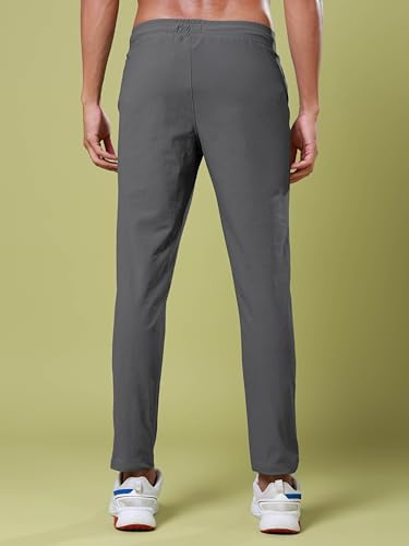 Image of TECHNOSPORT Men's Regular Fit Mid Rise Solid Plus Size Trackpants with Quick Dry, Anti Microbial, SPF50+ for Regular and Sports Use
