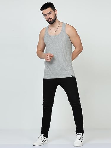 Image of JUARI BE A GENTLEMAN Men's Cotton Super Combed Breathable Vest for Men (Black)