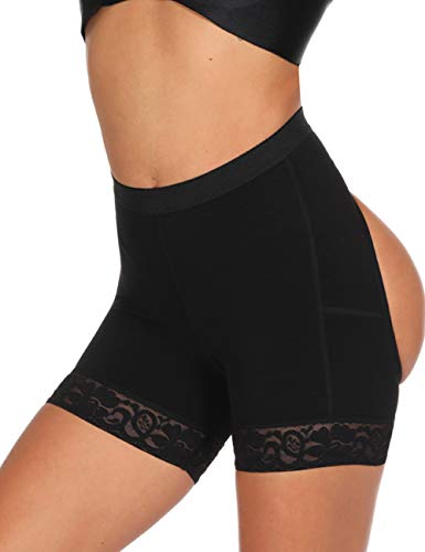 Lover-Beauty Seamless Body Shaper Butt Enhancer Shapewear Tummy Control Boy Shorts Shapewear Black