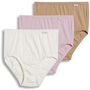 Jockey Women's Underwear Plus Size Elance Brief - 3 Pack, Ivory/Light/Pink Shadow, 8