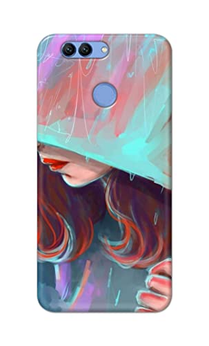 Image of PRINTFIDAA Pretty Woman Under The Umbrella Painting Printed Designer Hard Case for Huawei Nova 2 Plus, BAC-L03, BAC-L21, BAC-L23 Back Cover -(e) RPM1007