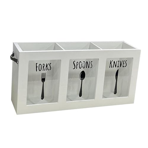 Bothyi Utensil Holder Cutlery Holder Multifunctional Morden Decorative Storage Container Cooking Utensil Crock for Party Home Decor, White