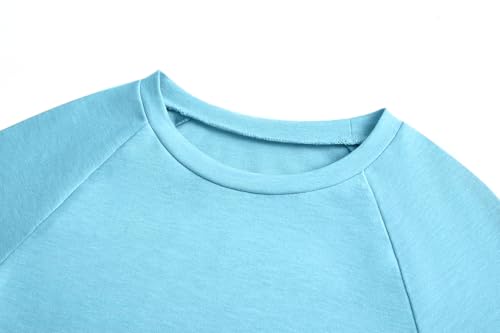Image of Apbondy Girls Shirts Casual Long Sleeve Crewneck Loose Striped Sweatshirts Pullover Tops