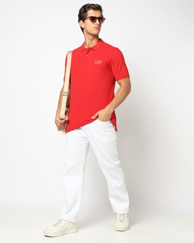 Image of Gap Men Solid Slim Fit Polo Neck Short Sleeves T-Shirt