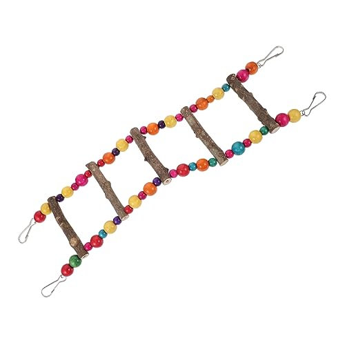 Yardwe Parrot Ladder Toy Bird Training Ladder Wooden Step Bird Cage Accessory Pet Toy