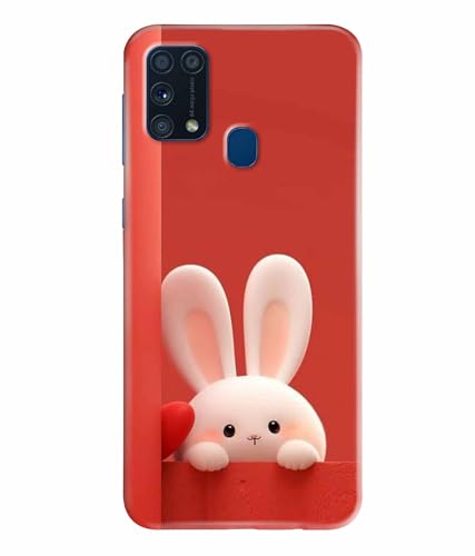 Image of Printed Hard Back Case Cover & Compatible for Samsung Galaxy M31 / Samsung Galaxy M31 Prime | Rabbit Painting Art (Multicolor) - D1202