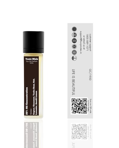 Image of TOXICMALE Perfect Long Lasting Unisex Fragrance For Unisex, Fruity & Citrus & White Floral Scent Liquid Perfume For All Occasions, 50ml (TMA20)