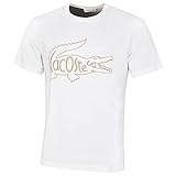 Normale Passform Lacoste Herren Schwere Baumwolle Durable T-Shirt - Weiß - XL