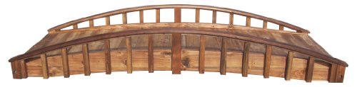 Samsgazebos Crescent Japanese Style Wood Garden Bridge, 8', Brown (Mb-Cr-T-8) #TOP1