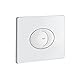 GROHE Skate Air - Abdeckplatte (wassersparend, 156 x 197 mm, für 2-Mengen- und Start & Stopp-Betätigung, für pneumatisches Ablaufventil AV1), alpinweiß, 38506SH0