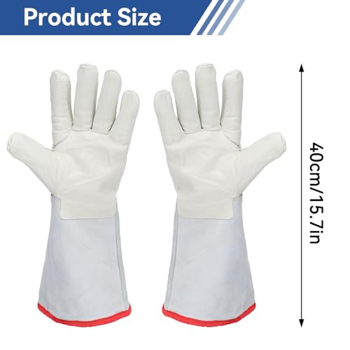 Cryogenic Gloves 40cm Liquid Nitrogen Protective Gloves Solid Cryo Gloves Dry Ice Protective Glove for Liquid Nitrogen Dry Ice - Image 4