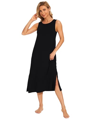 GYS Womens Bamboo Viscose Sleeveless Long Nightgowns3