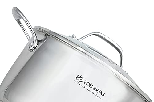 B EDENBERG Decorate Your Kitchen Topfset mit Pfanne - Töpfe Set aus Edelstahl - Kochtopf Induktion Geeignet für Alle Herdarten - Beständig Gegen Hohe Temperaturen - Marmorpfanne für Kochen – Bild 5
