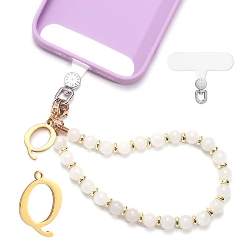 1 Set Beaded Phone Wrist Strap, Initial Phone Charms Detachable Letter B - Photo 90 sur 176