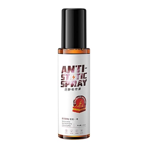 Spray neutralizador de estática - Removedor de estática de telas, Spray de control de estática | Refrescador instantáneo de ropa de 100 ml, neutralizador de electricidad estática, solución antiadheren