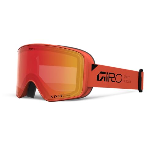 Image of Giro Method Ski Goggles - Snowboard Goggles for Men, Women, Youth - Orange Stacked - Vivid Ember & Vivid Infrared