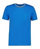 O-Ausschnitt. Brusttasche. Dekorativer Aufdruck