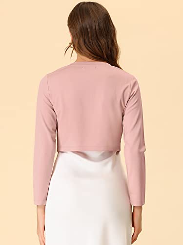 Allegra K Women's Bolero Shrug Long Sleeve Open Front Lightweight Cropped Cardigan Fall Work Tops4
