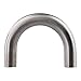 304 Stainless Steel 180 Degree Elbow U-Shaped Polished Exhaust Pipe, Heavy Duty Automotive and Industrial Tubing Connector for Custom Fabrication and Repair Applications(25mm)