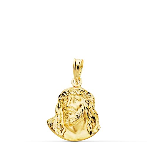 Inmaculada Romero IR Pendentif tête Cristo de Murillo Gold Face 18K Unisexe 18 mm Pendant. Détails réalistes Cover