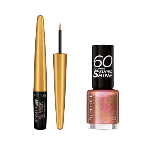 Rimmel Wonder'Swipe 2-in-1 Liner & 60 Seconds Nail Polish Gift Set (9258) R151