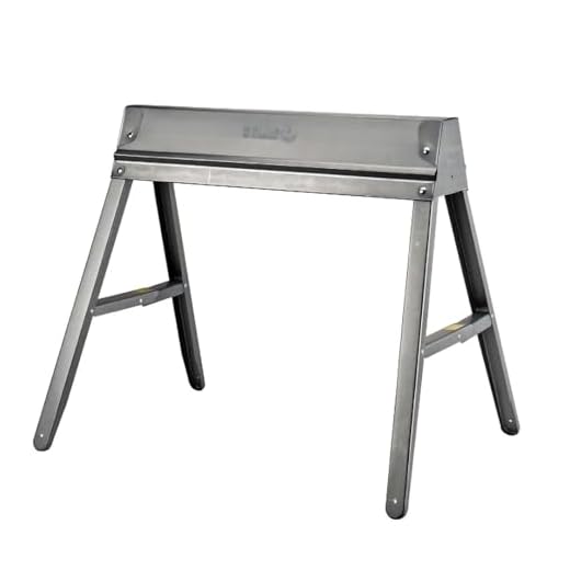 PRO SOURCE Folding Steel Sawhorse: Sturdy Space Saving Design, One Saw Horse, 29" High x 31" Long