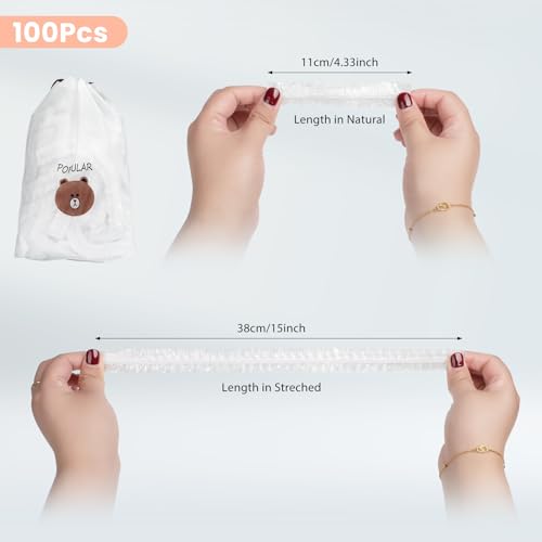 100 Pcs Shrinkable Food Covers, Fresh Keeping Bags, Elastic Plastic Food Storage Covers Cling Film Bag, Elastic Bowl Lids Kitchen Supplies for Fruit Vegetable Meat Food Preservation (100PCS)