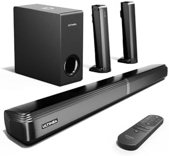 Barre De Son 50W Bluetooth 5.0 – Son Surround Puissant Pour TV, Home Cinéma, Connexions HD/Optique/USB/AUX