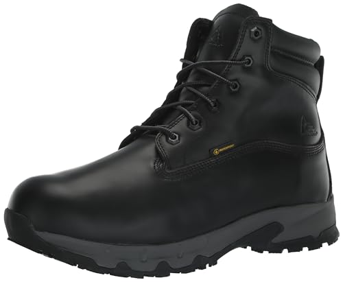 ACE Work Boots by SFC Pike Chill, Men's Composite Toe (CT) or Soft Toe Work Boots, Slip Resistant, Water Resistant, Black