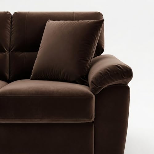 Image of Anderson 1 Seater Chair Sofa for Living Room | Chairs for Living Room| Premium Fabric Chair for Home Office (Brown Fabric, 1 Seater)