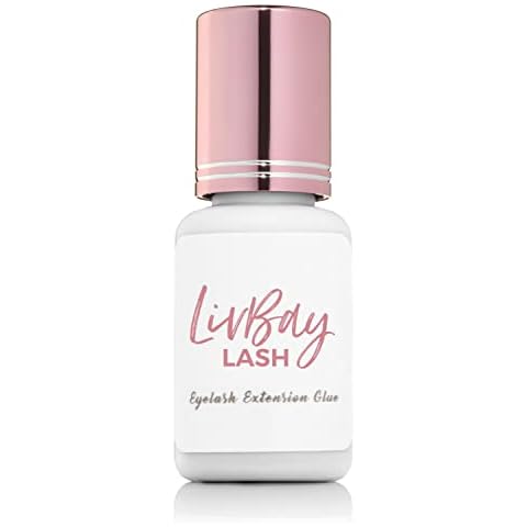 LivBay Original Lash Glue - Eyelash Glue Extensions | Lash Adhesive | 5 Weeks Retention & 2.5 Sec Dry Time | Professional Use Only, White, 5ml Cover