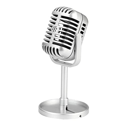 Image of ATORSE Classic Retro Vintage Style Microphone Prop Photography Props Old Mic Silver|Musical Instruments & Gear|Pro Audio Equipment|Microphones & Wireless Systems