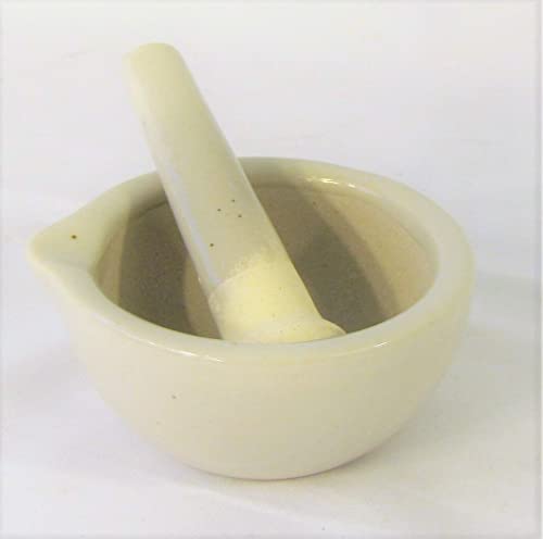 Porcelain Mortar and Pestle, Diameter 60 mm (2.4