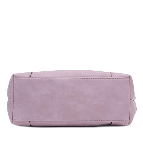 Hobo Shoulder Bag with Big Snap Hook Hardware (Lilac)