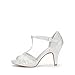 DREAM PAIRS Women's Stilettos Open Toe Pump Fashion Kitten Heel Sandals,Size 7.5,Silver